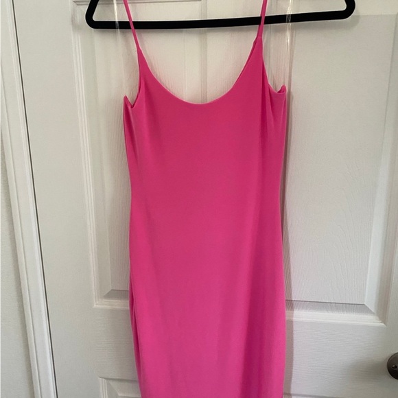 NWT Pink Double Lined Midi Bodycon Dress - Picture 5 of 5